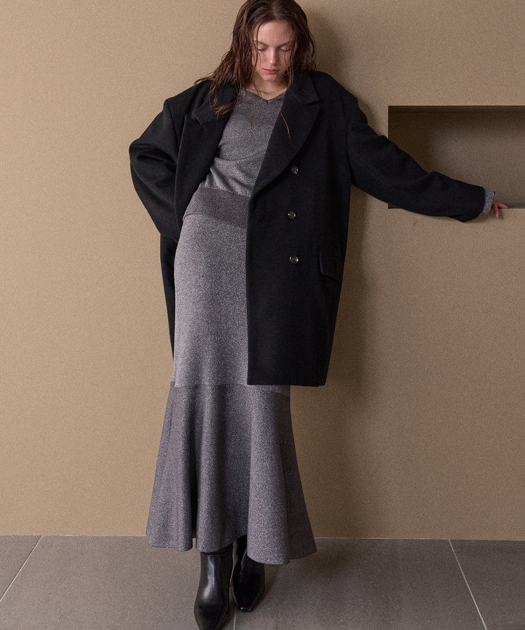 Siamese Nuance Over Wool Coat