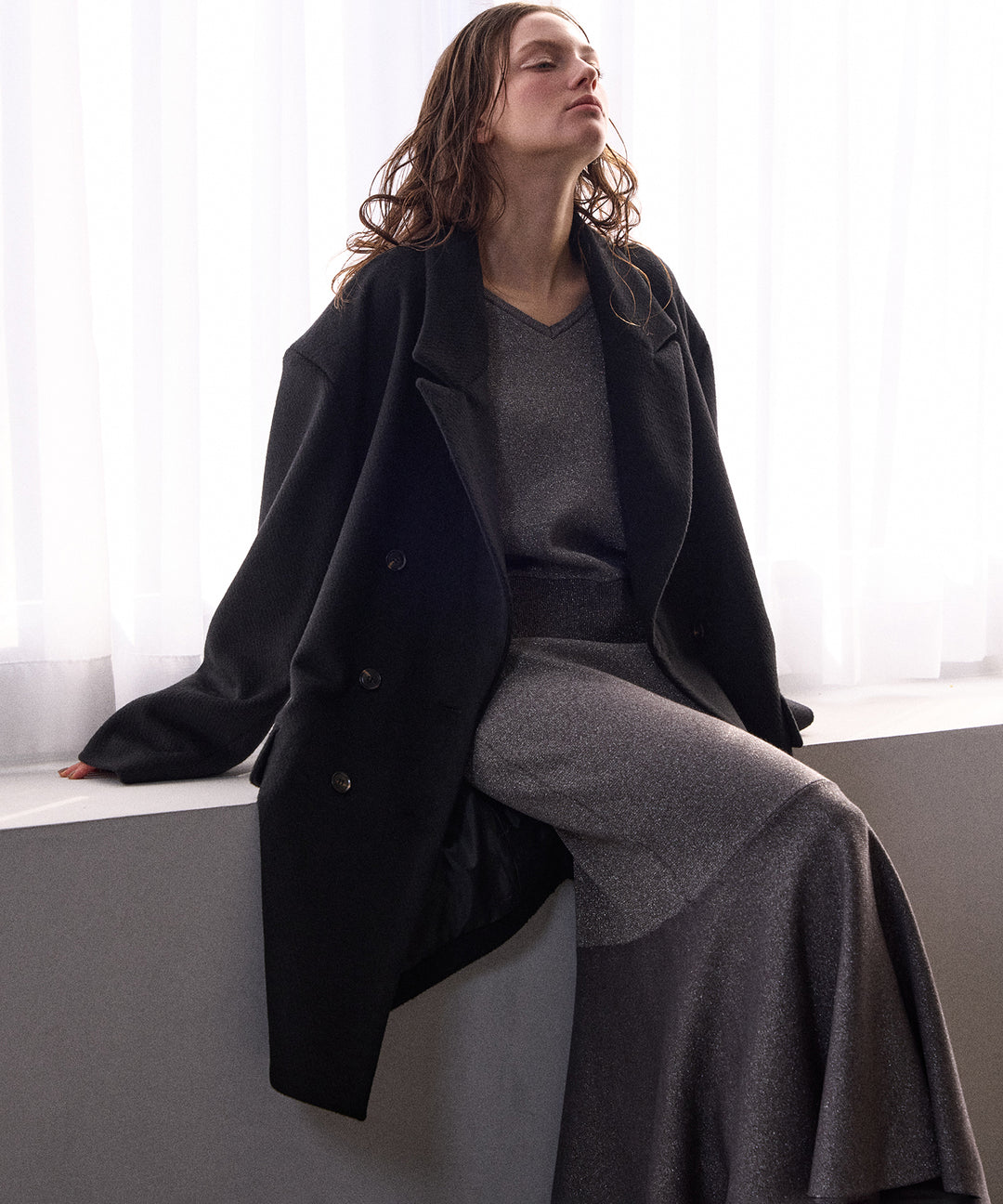 Siamese Nuance Over Wool Coat