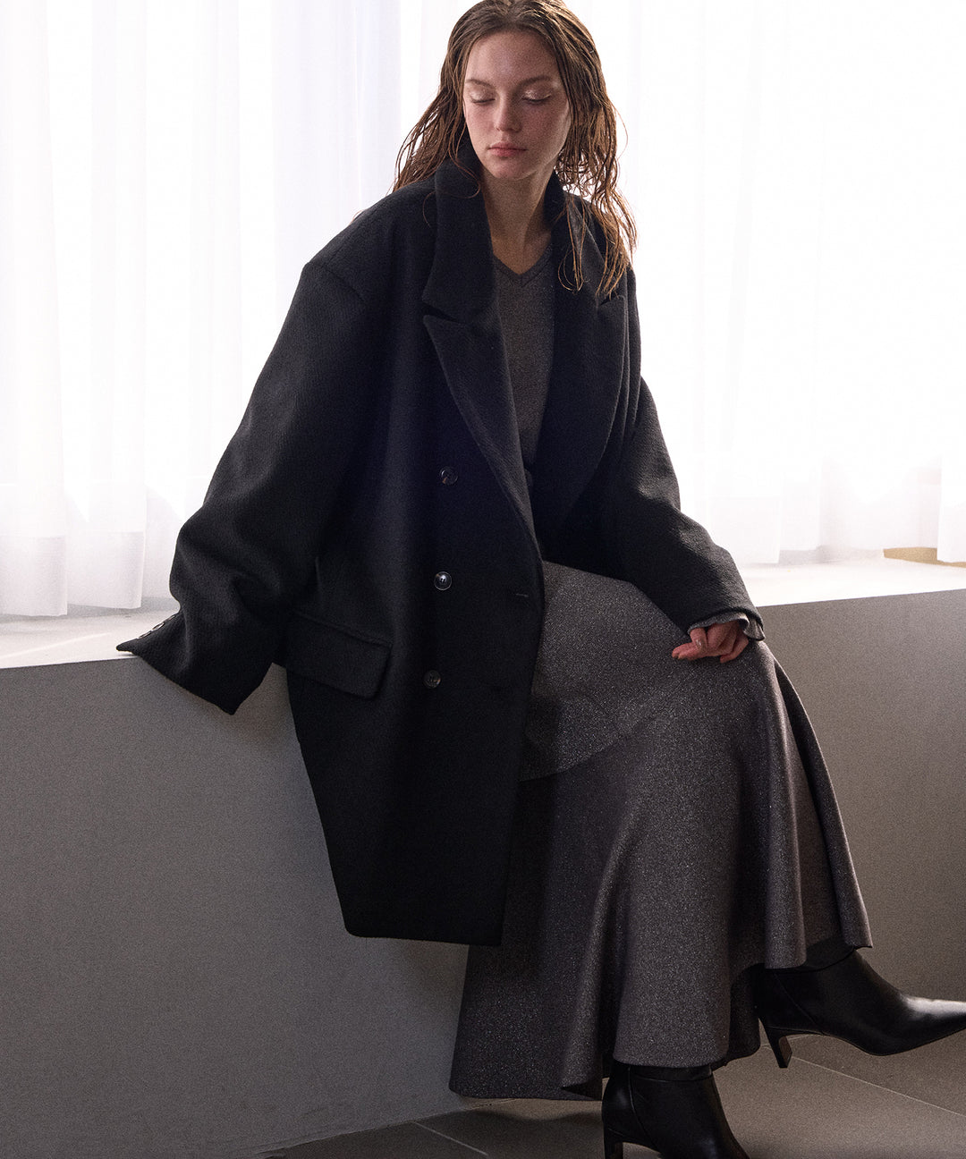 Siamese Nuance Over Wool Coat
