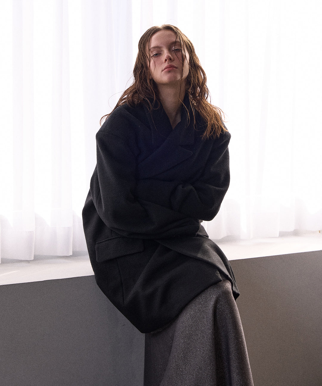 Siamese Nuance Over Wool Coat