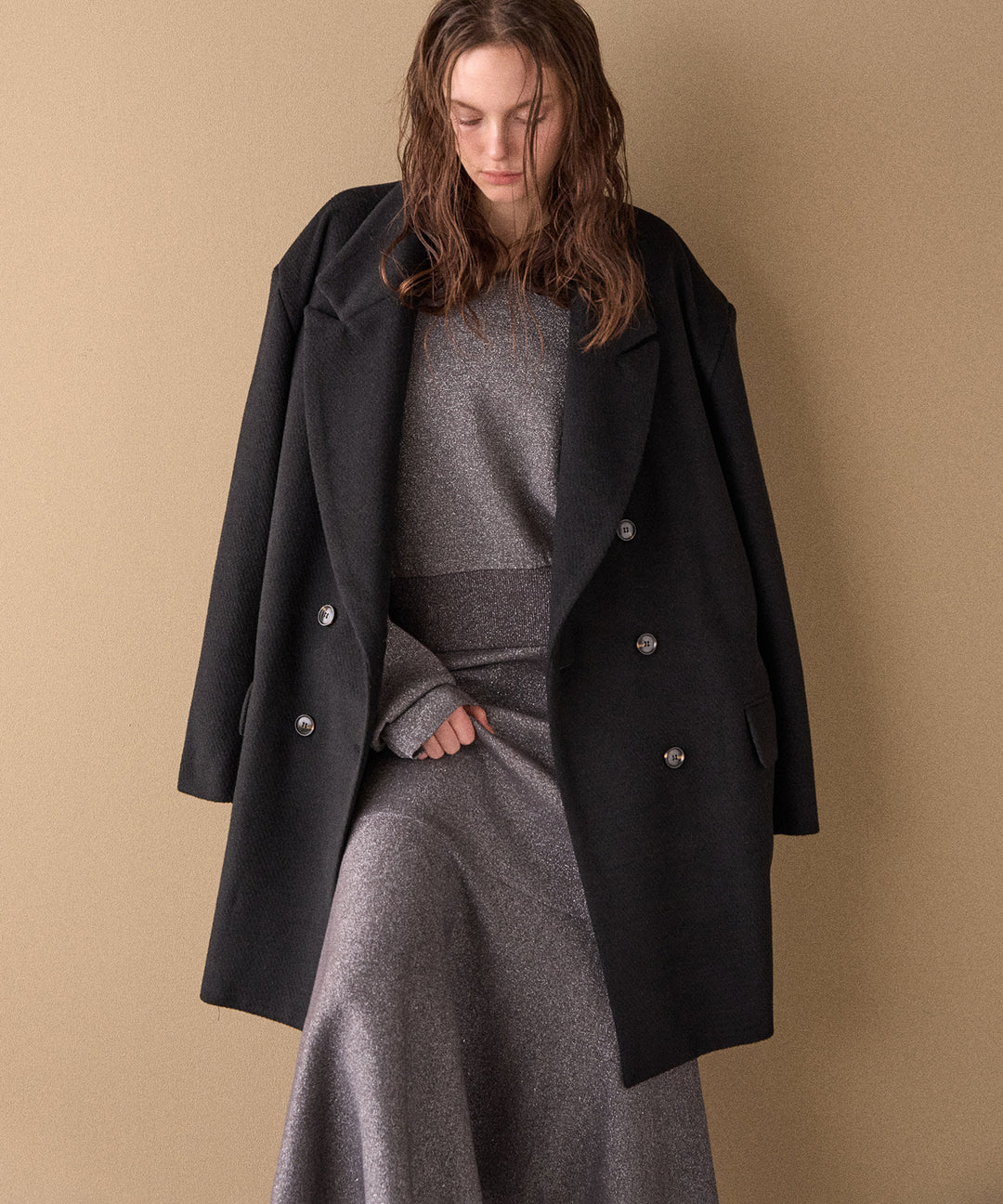Siamese Nuance Over Wool Coat