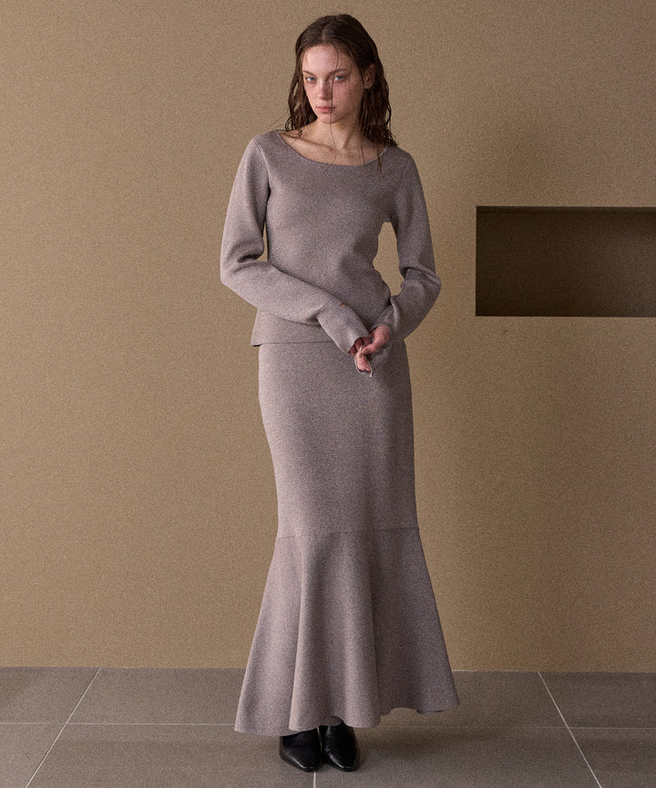 Mermaid Glitter Knit Skirt