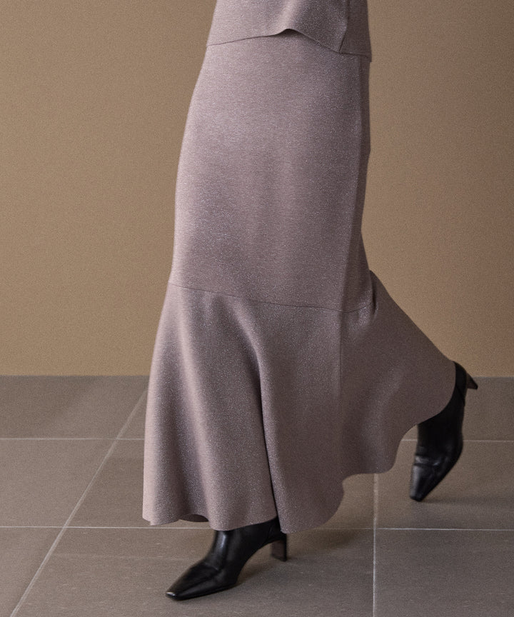 Mermaid Glitter Knit Skirt