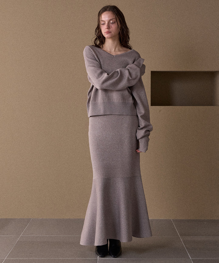 Mermaid Glitter Knit Skirt