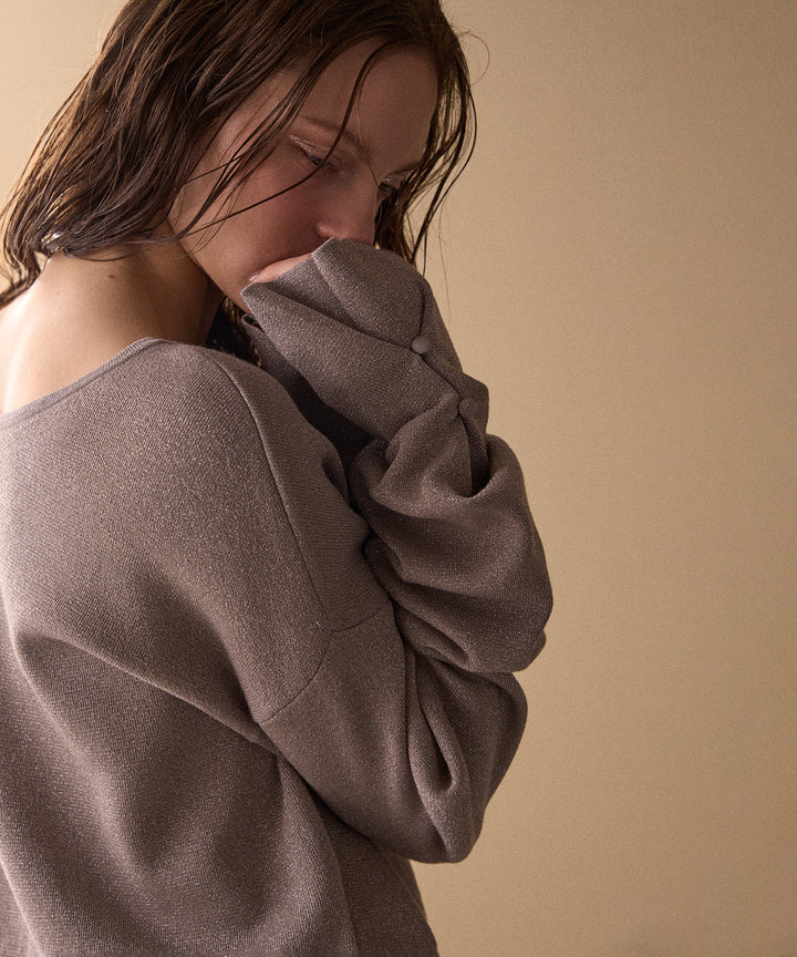 2way Tuck Glitter Knit Tops