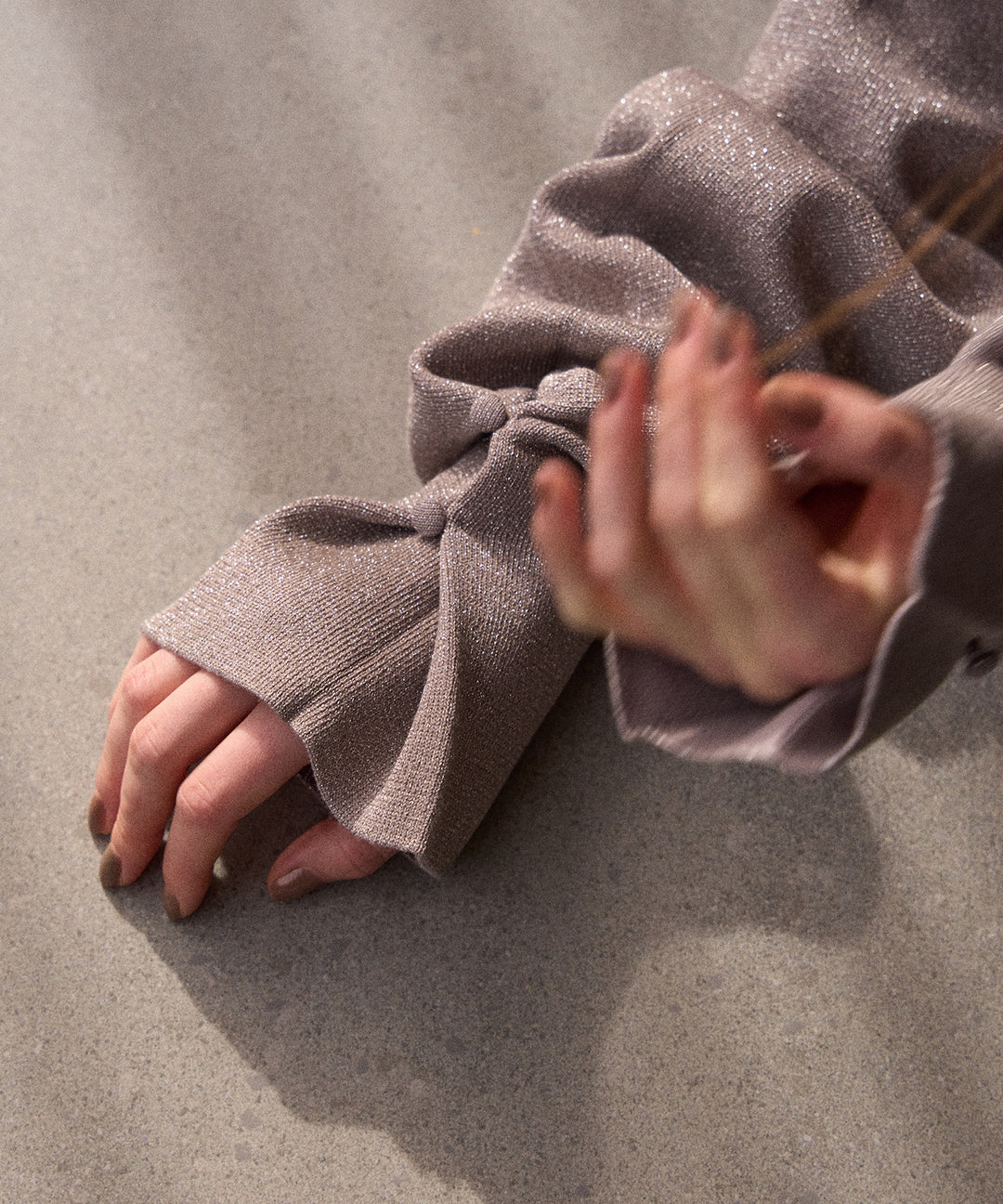 2way Tuck Glitter Knit Tops