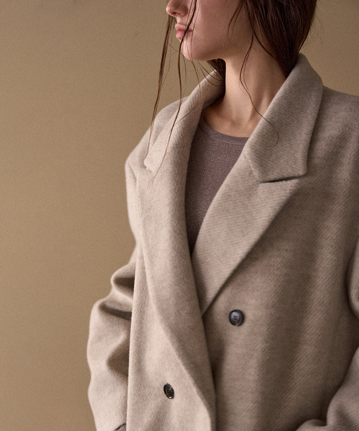 Siamese Nuance Over Wool Coat
