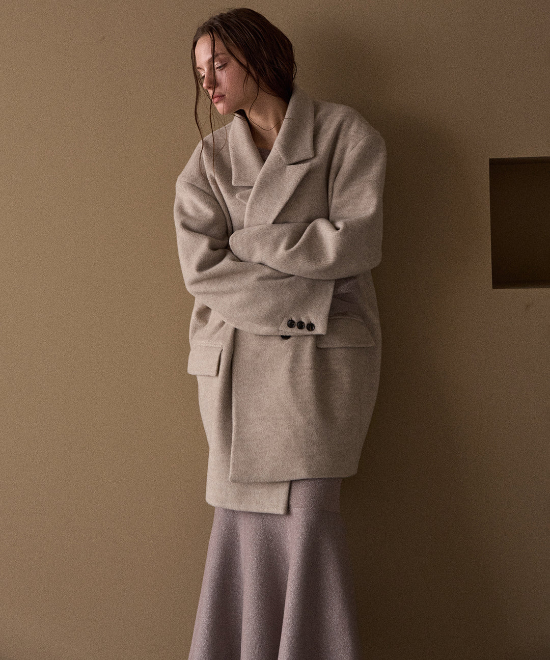 Siamese Nuance Over Wool Coat