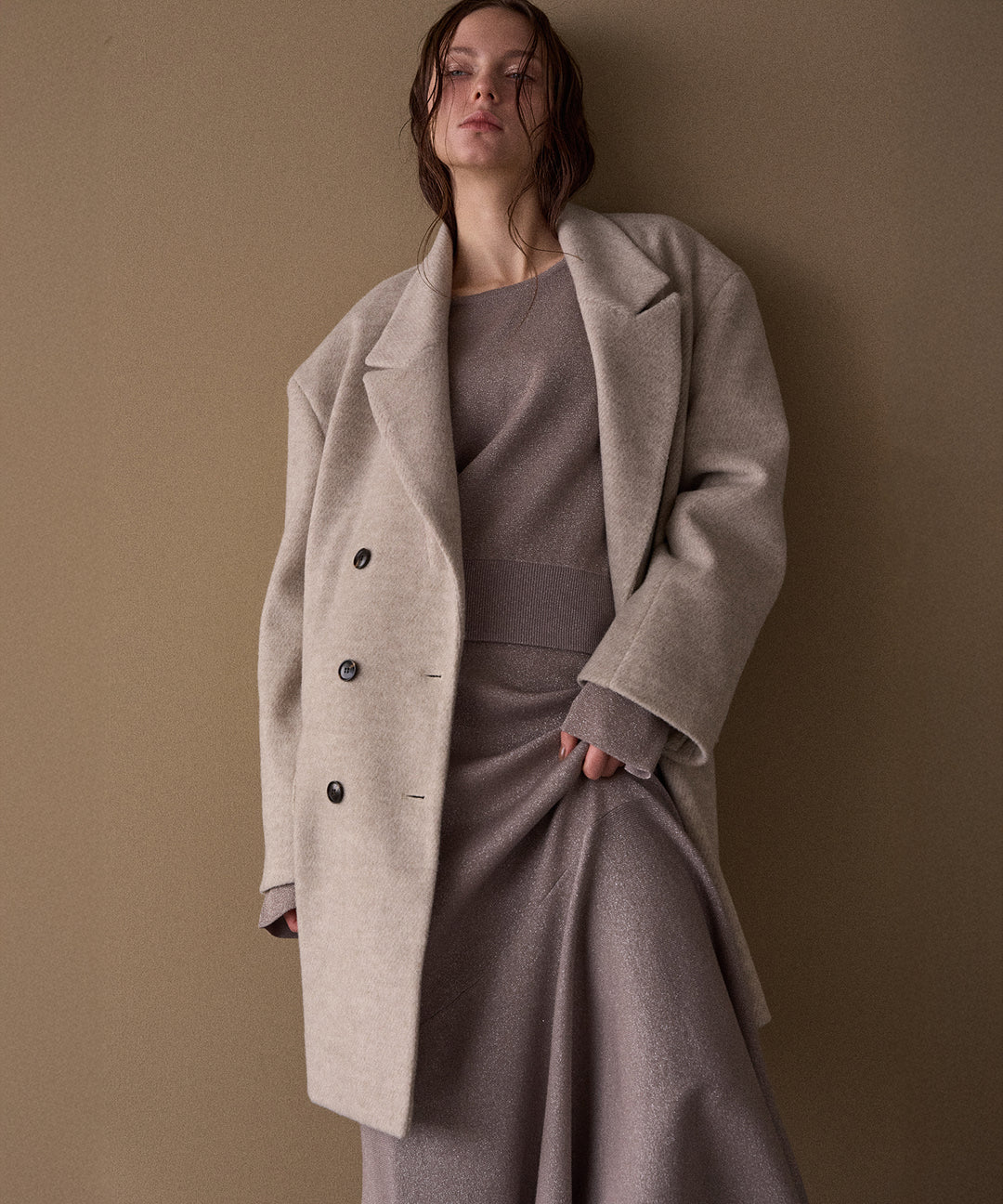 2way Tuck Glitter Knit Tops