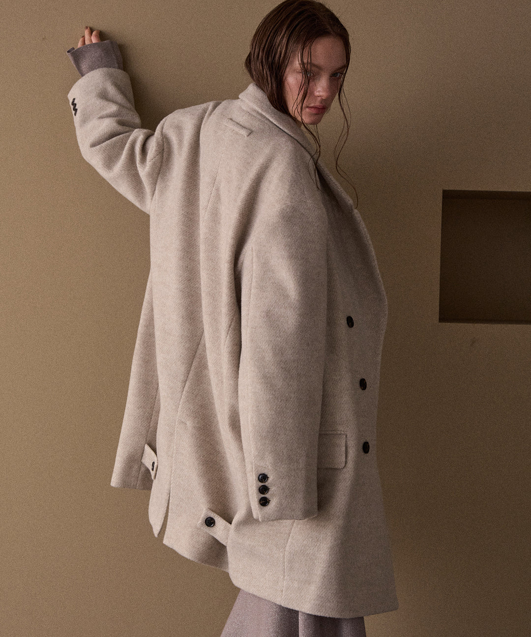 Siamese Nuance Over Wool Coat