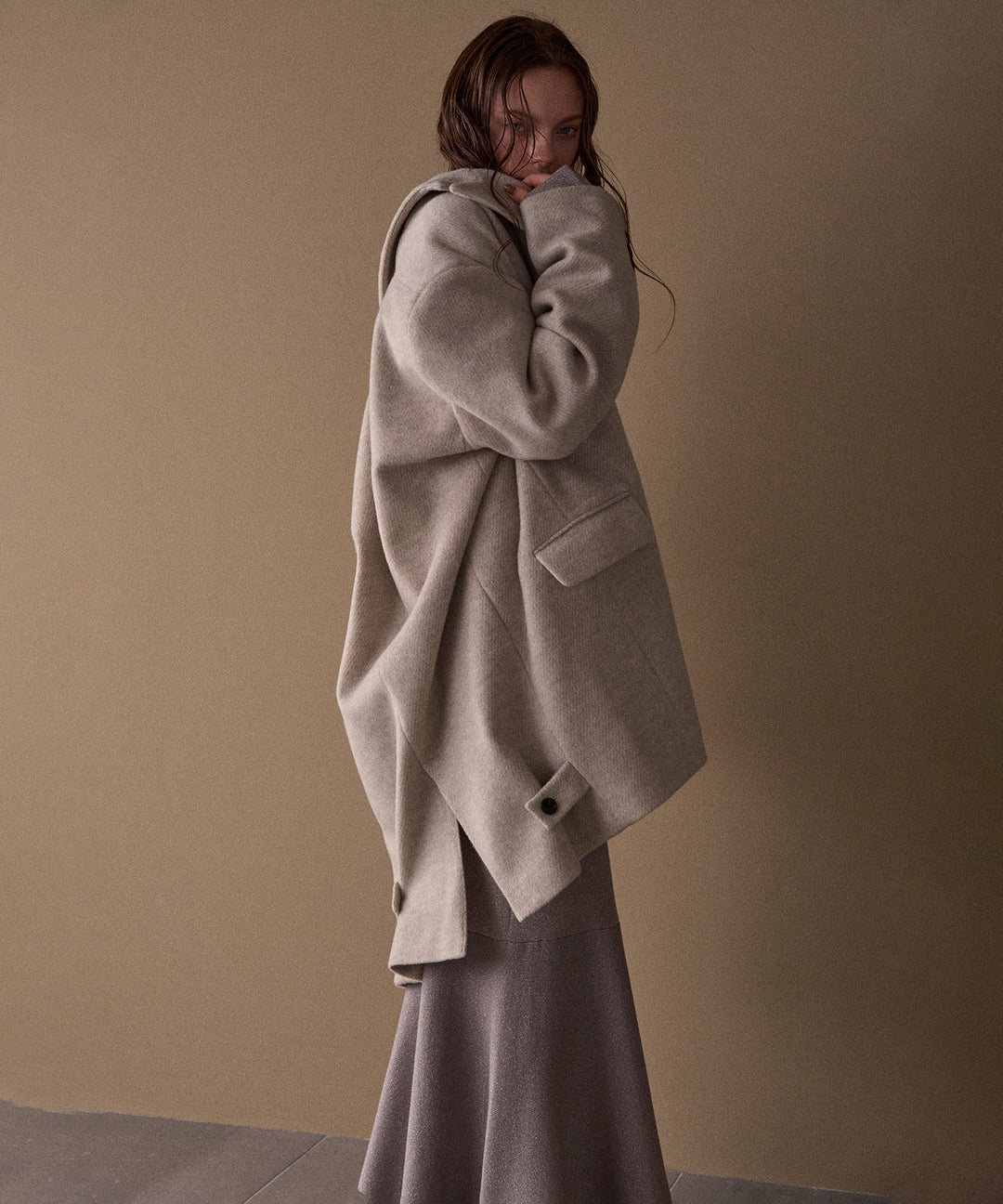 Siamese Nuance Over Wool Coat