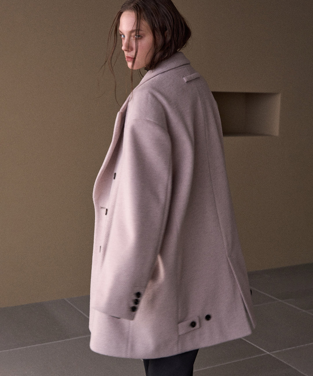 Siamese Nuance Over Wool Coat