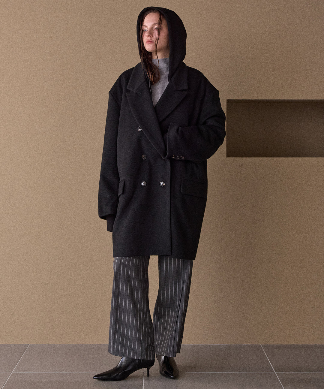 Siamese Nuance Over Wool Coat