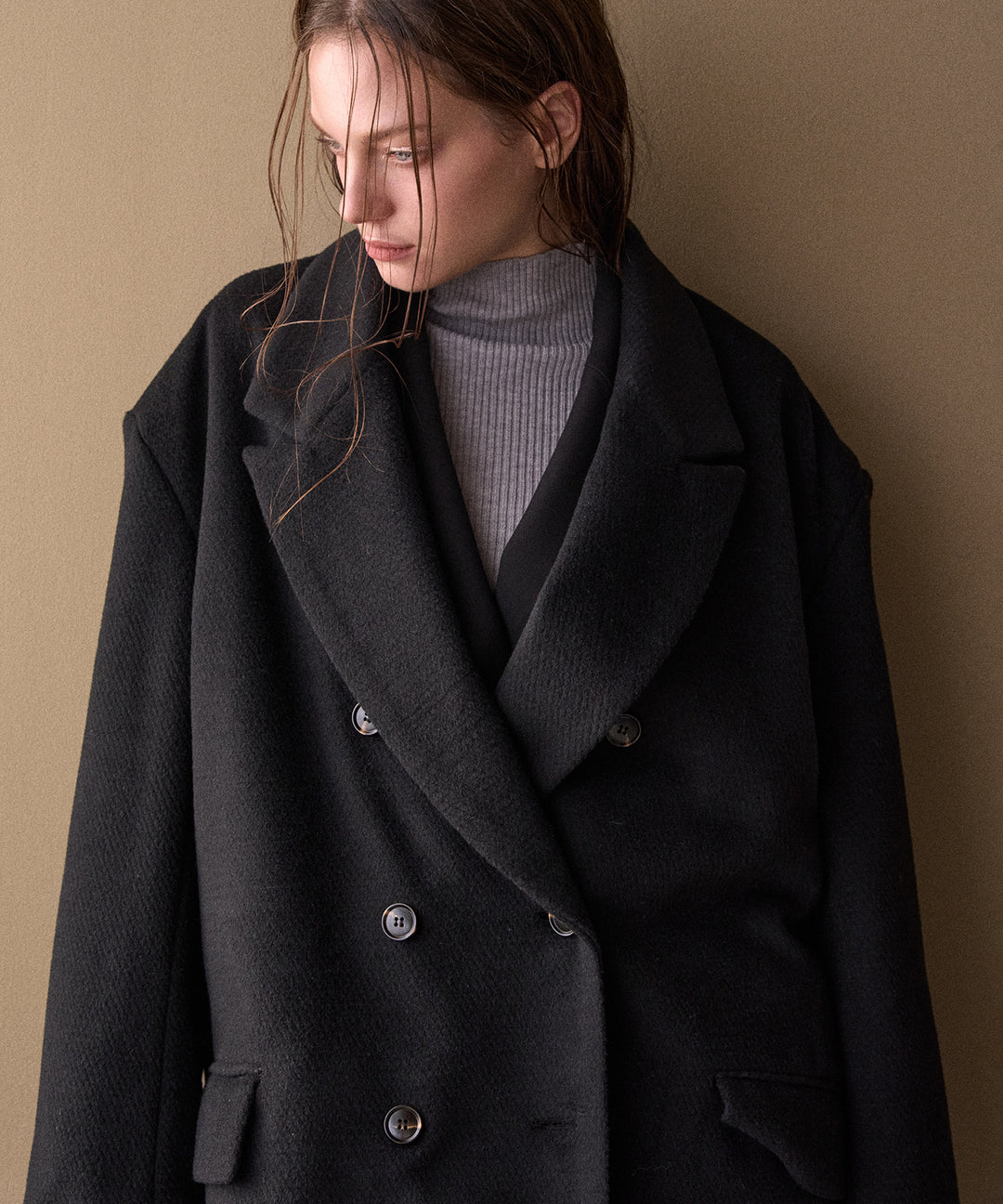 Siamese Nuance Over Wool Coat