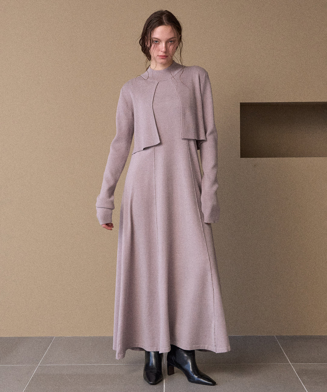 Layer Cape Ensemble Dress