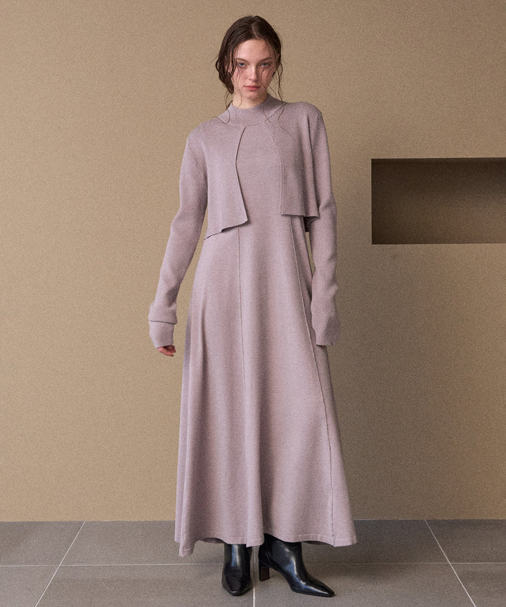 Layer Cape Ensemble Dress