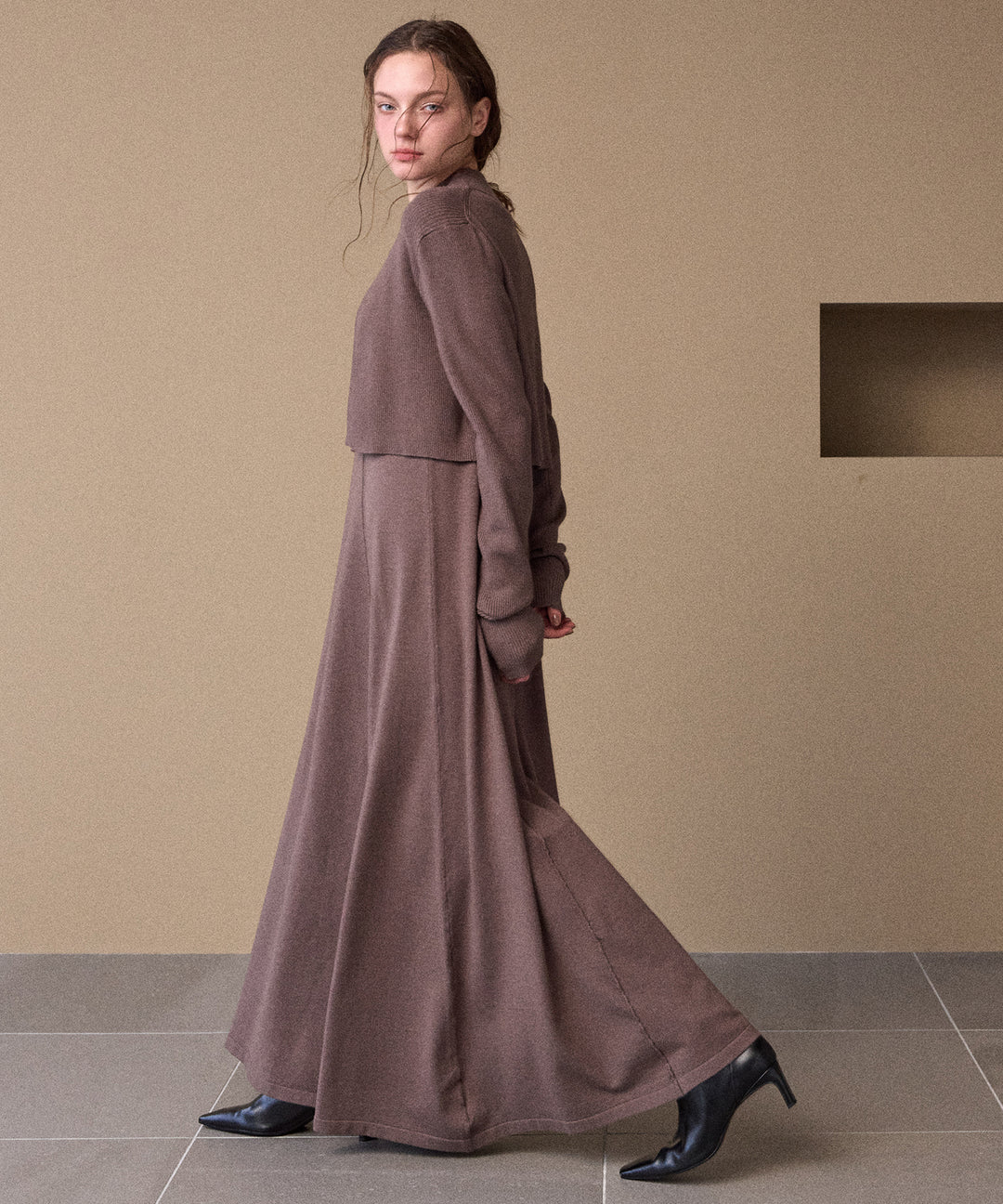 Layer Cape Ensemble Dress
