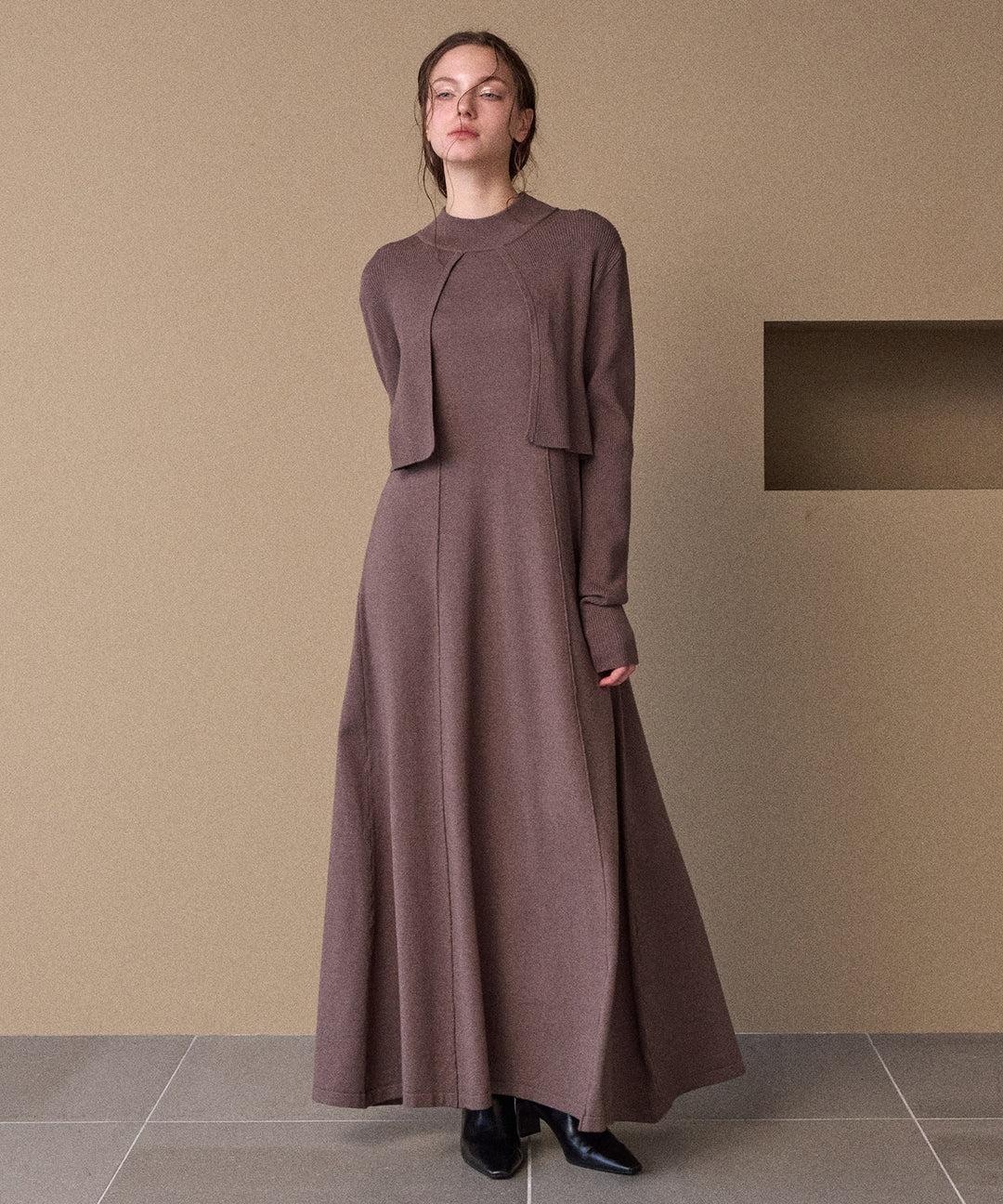 Layer Cape Ensemble Dress