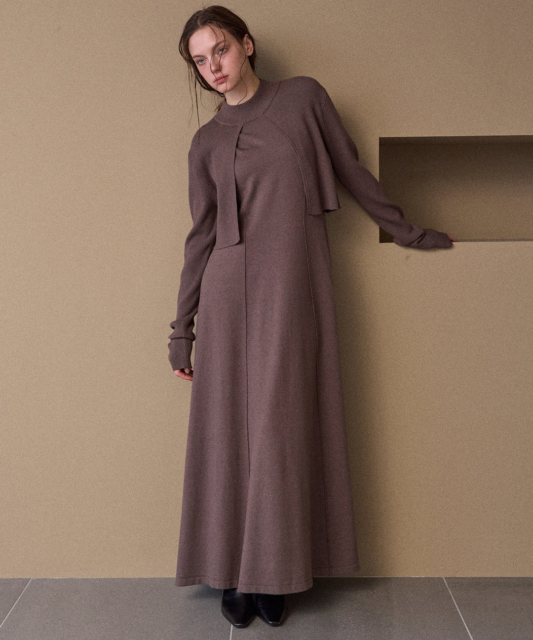 Layer Cape Ensemble Dress