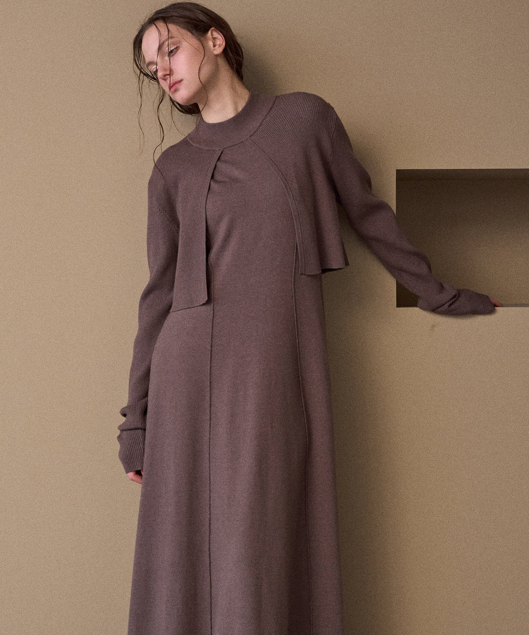 Layer Cape Ensemble Dress