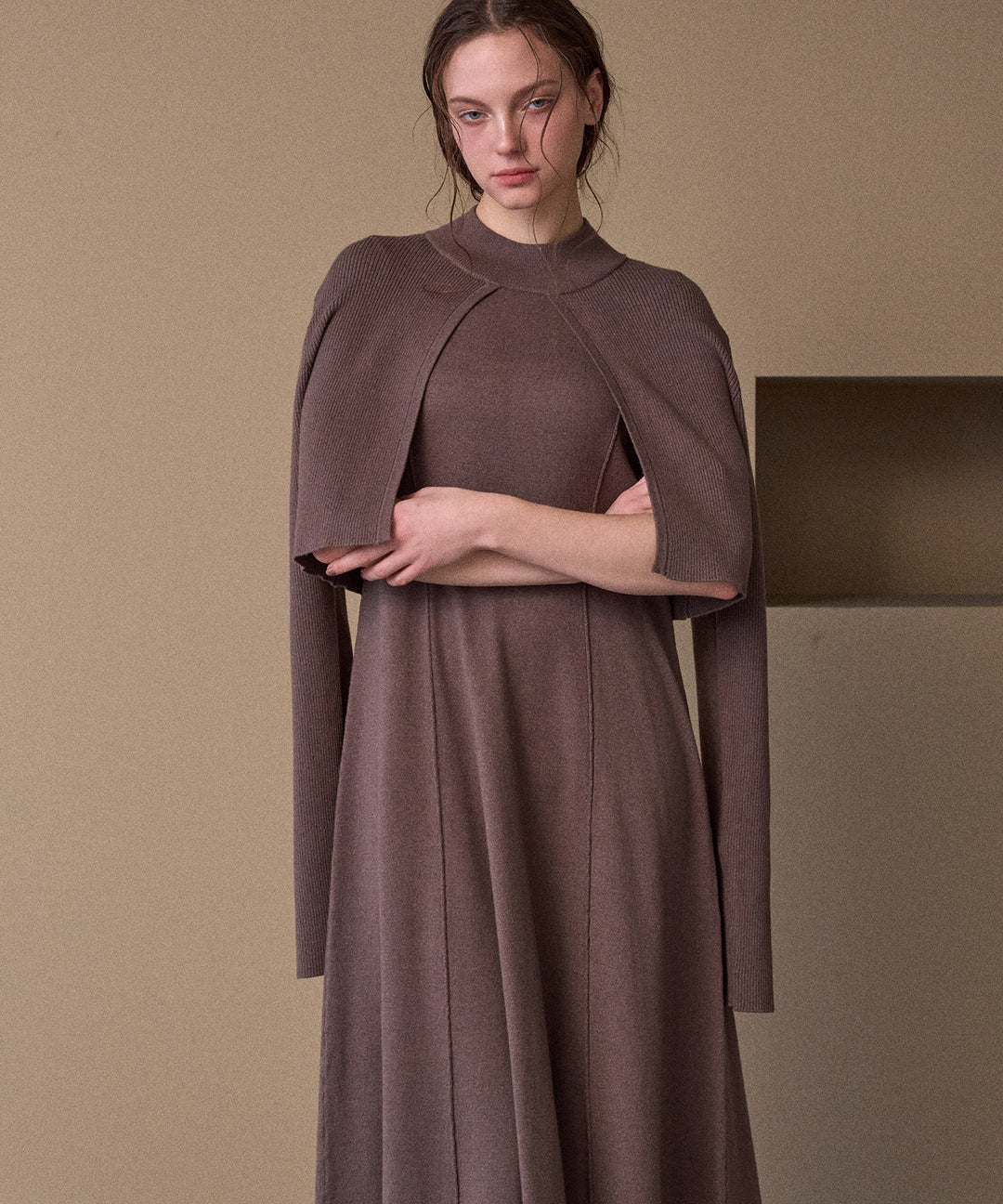 Layer Cape Ensemble Dress