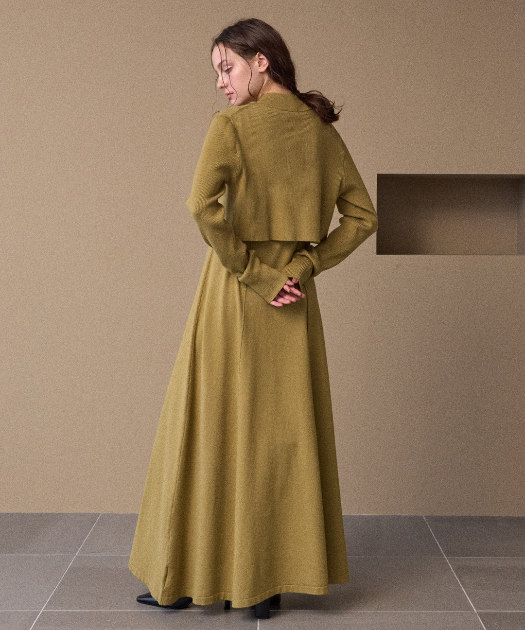 Layer Cape Ensemble Dress