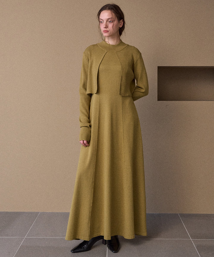 Layer Cape Ensemble Dress
