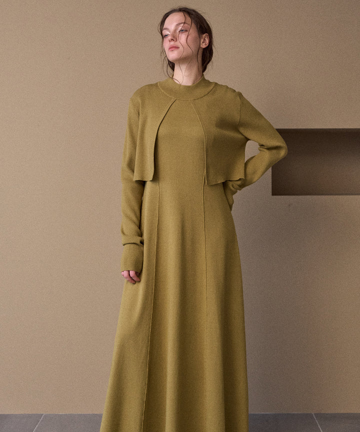 Layer Cape Ensemble Dress