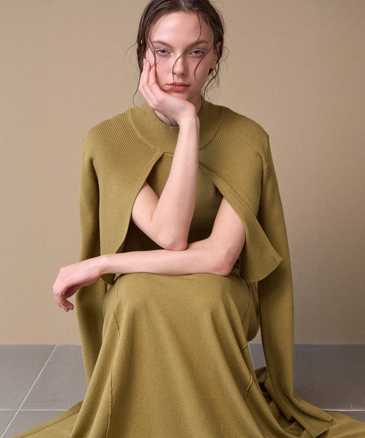 Layer Cape Ensemble Dress