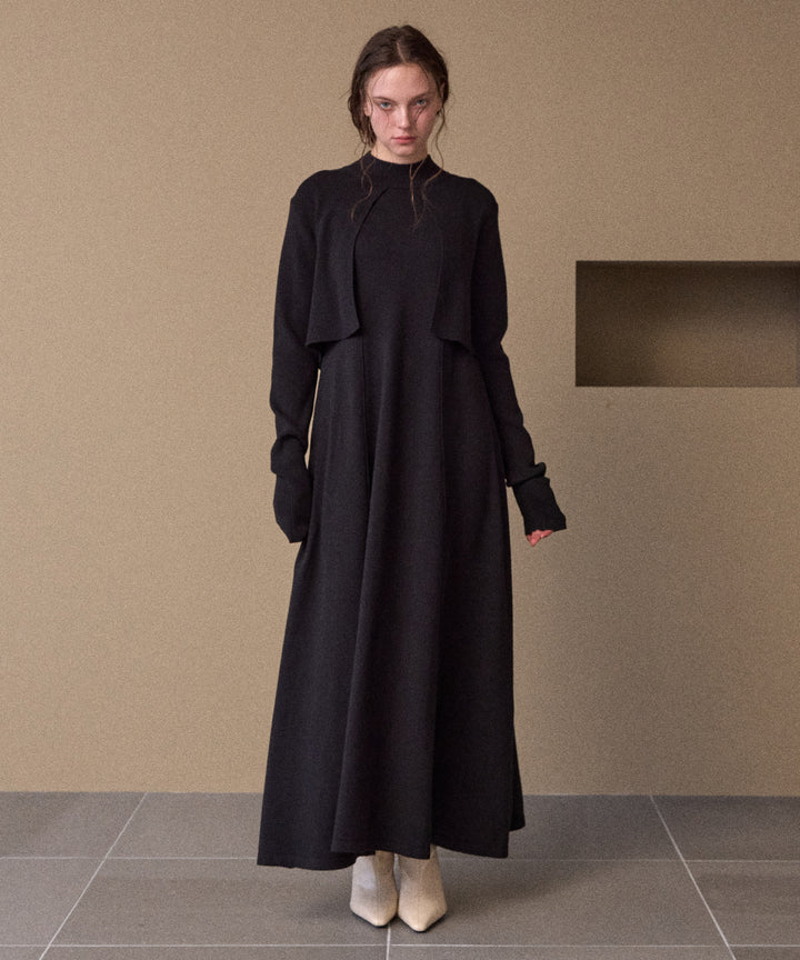 Layer Cape Ensemble Dress