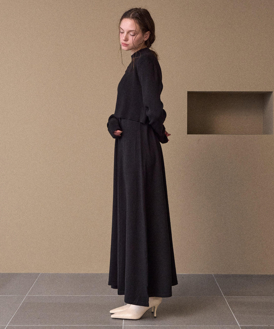 Layer Cape Ensemble Dress