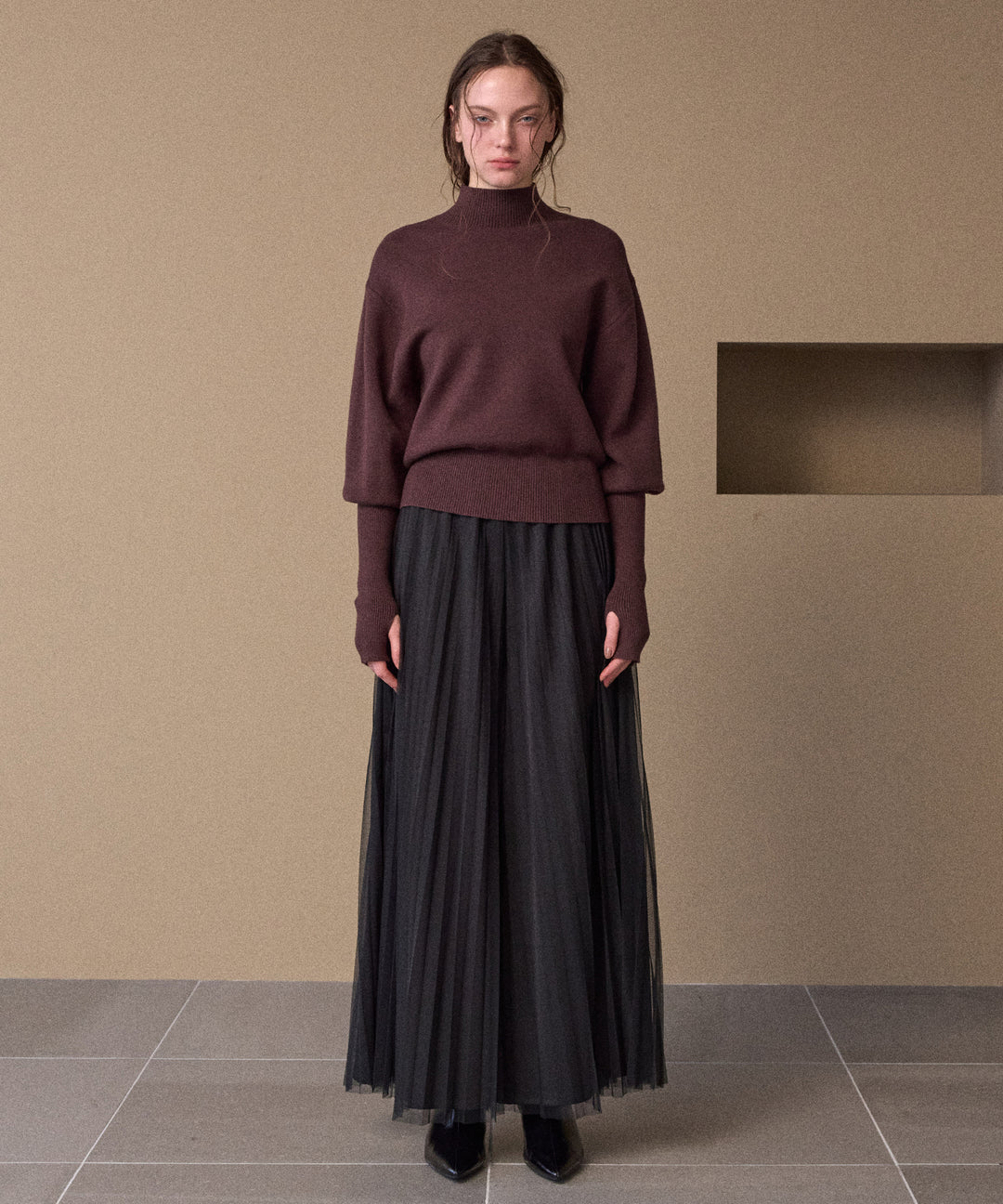 2way Layered Knit Tops