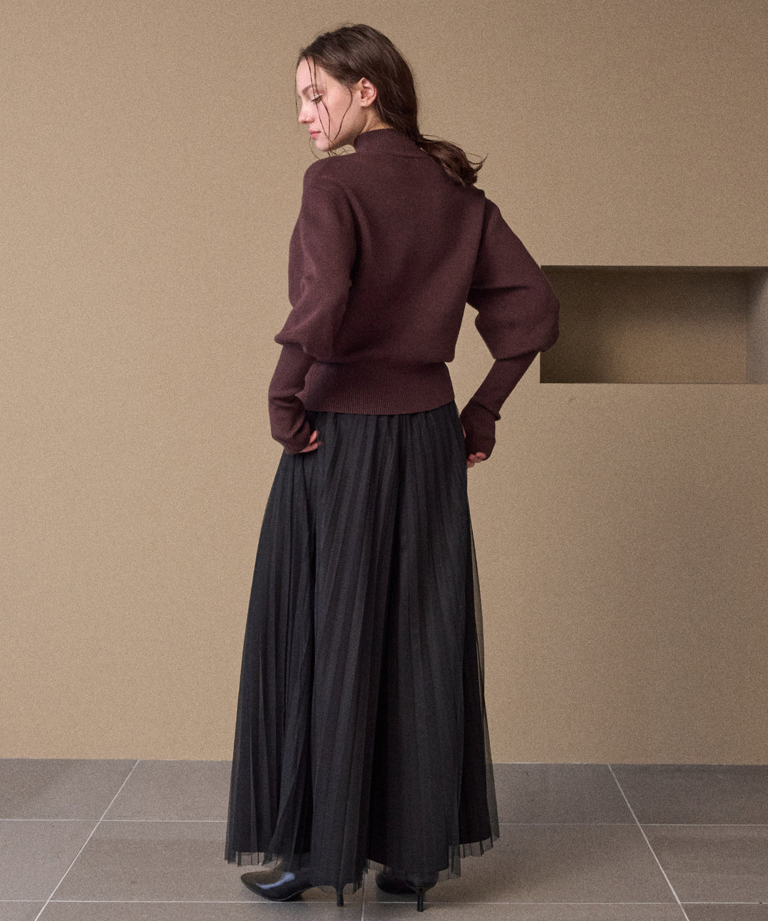 2way Layered Knit Tops