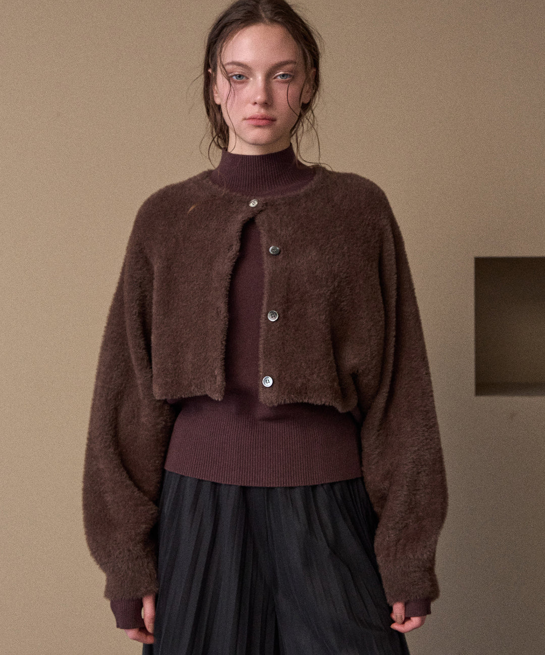 2way Layered Knit Tops