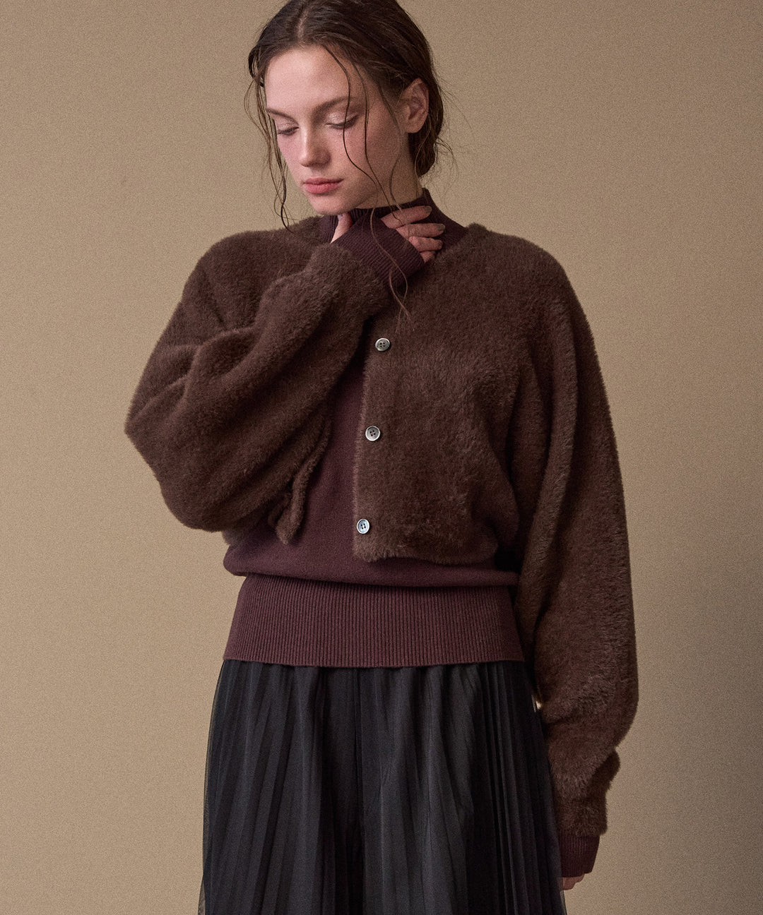 2way Layered Knit Tops