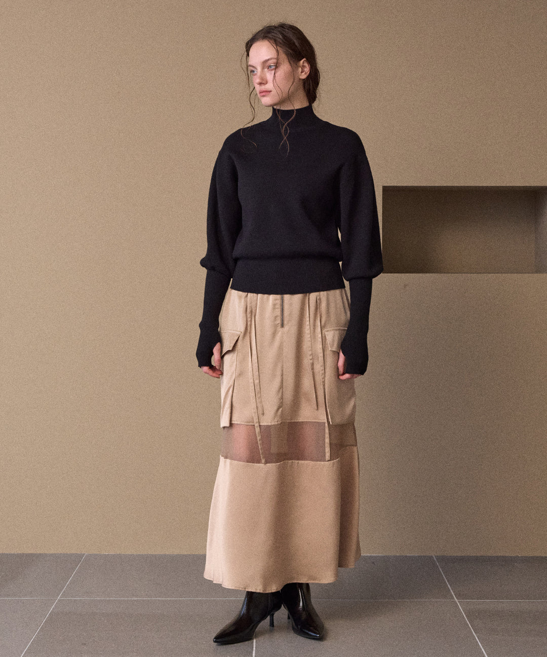 2way Layered Knit Tops