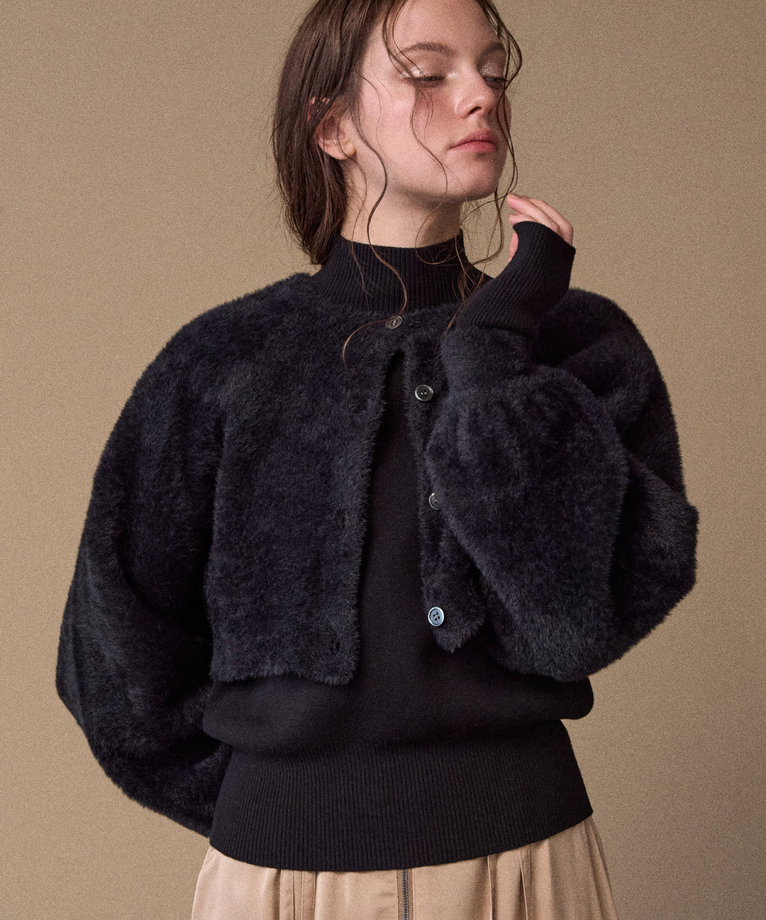 2way Layered Knit Tops