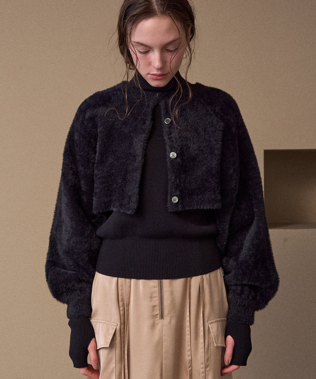 2way Layered Knit Tops