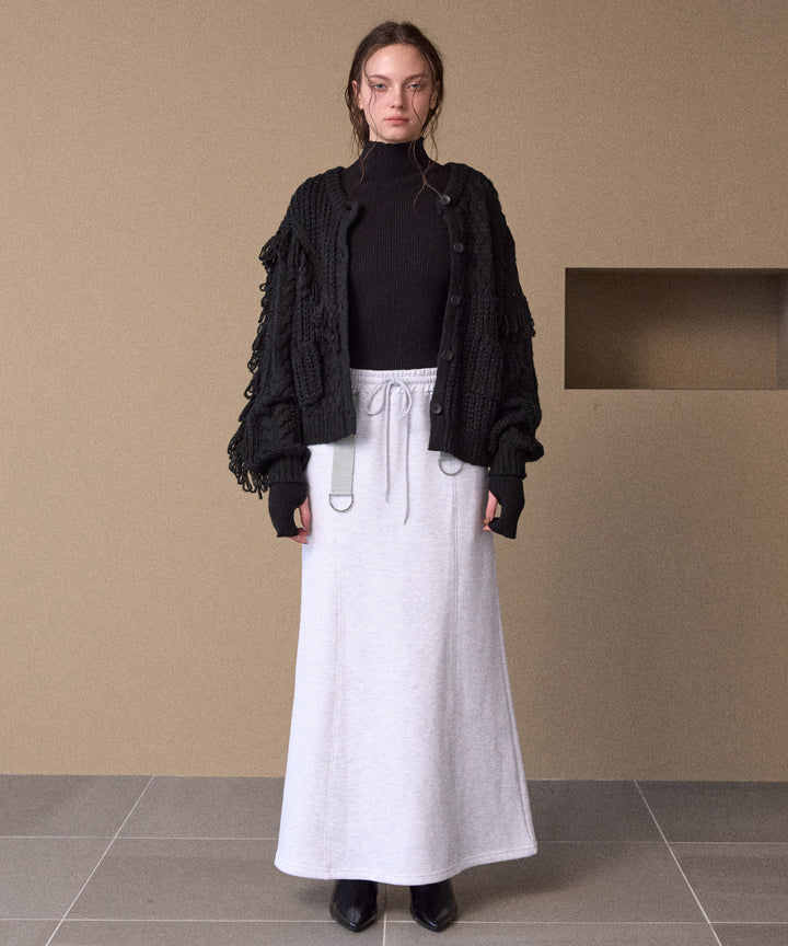 Fringe Spot Knit Cardigan