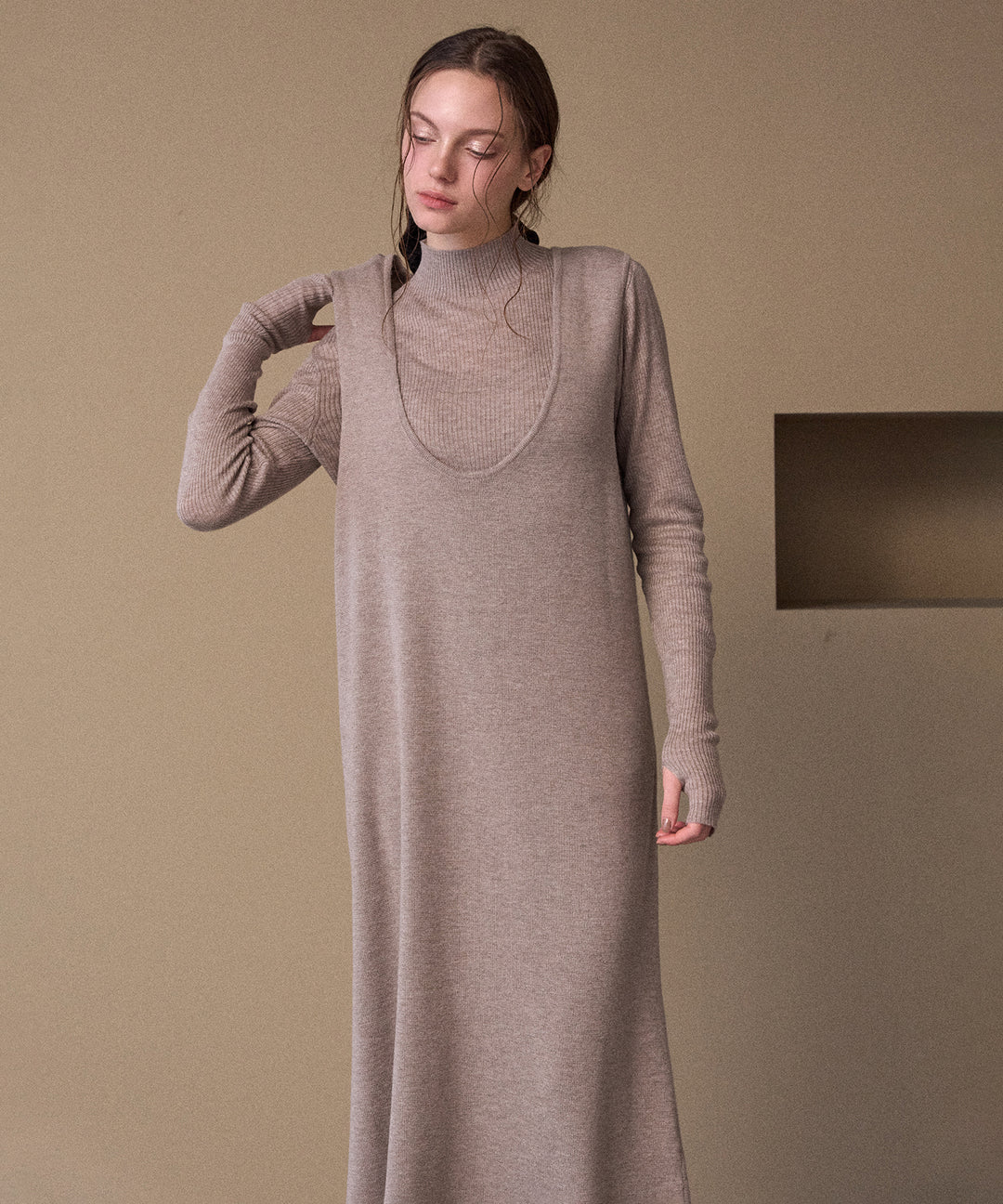 2way Layered Knit OP