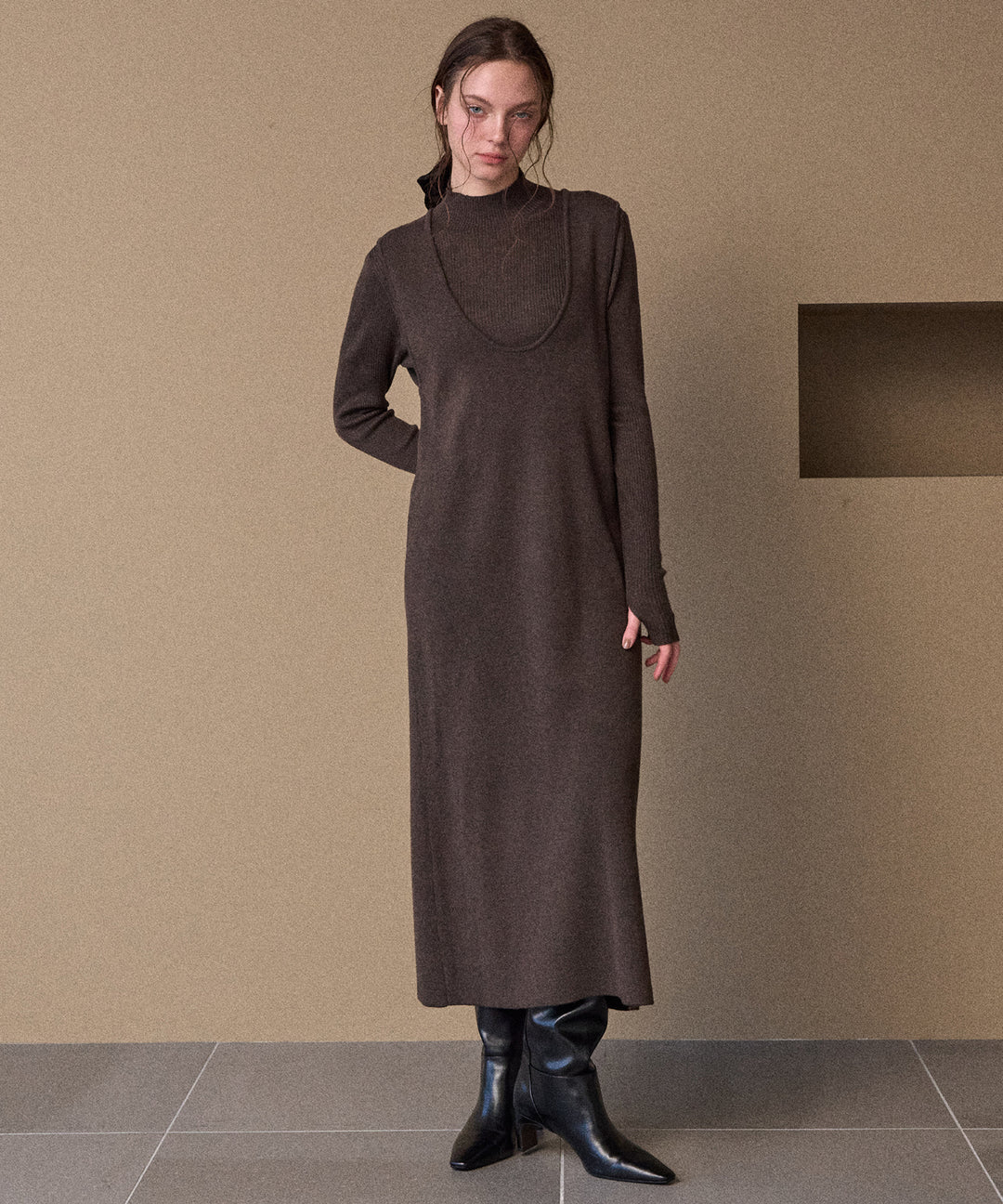 2way Layered Knit OP