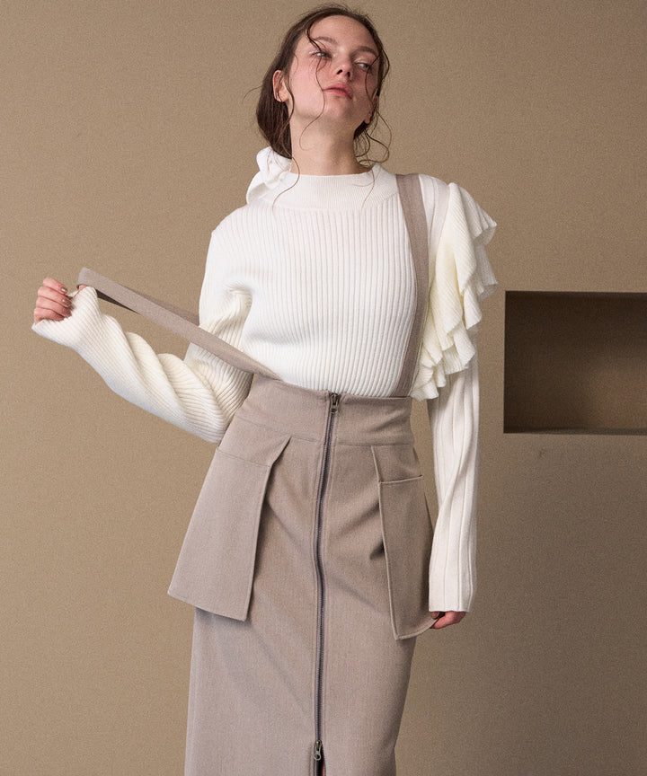 Milfull Frill Knit Tops