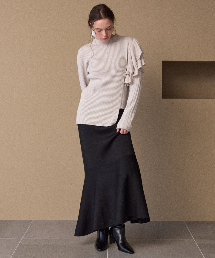 Milfull Frill Knit Tops