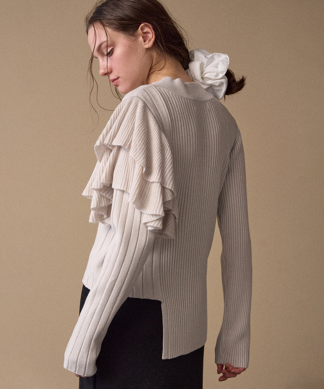 Milfull Frill Knit Tops
