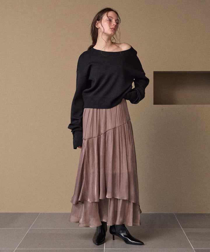 2way Tuck Glitter Knit Tops