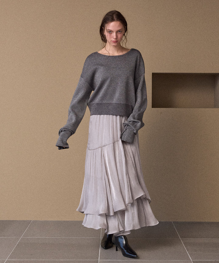 2way Tuck Glitter Knit Tops