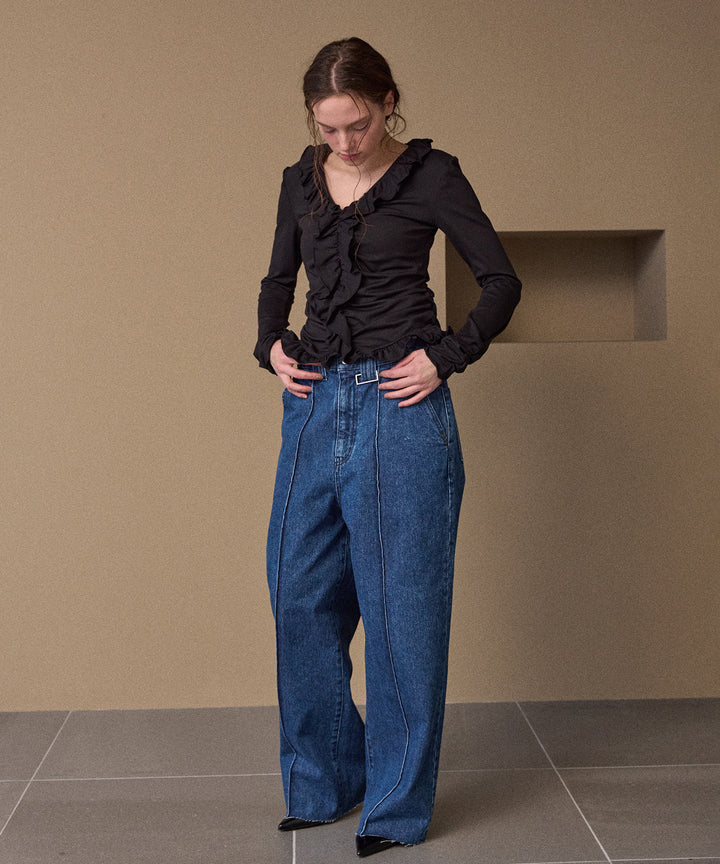 Gather Frill Mellow Tops