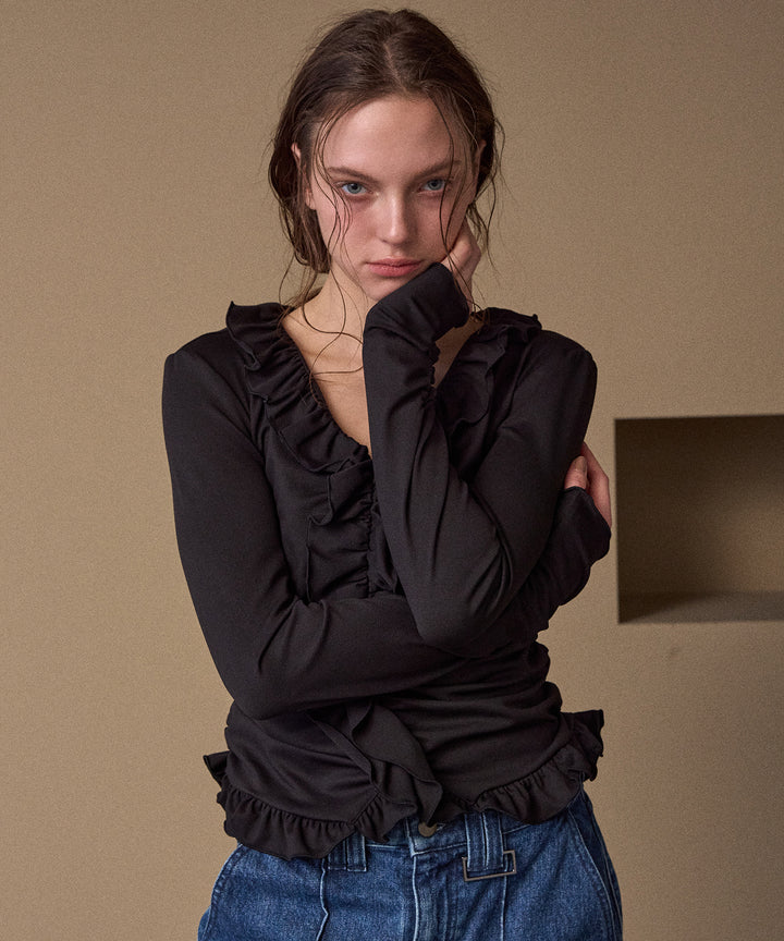 Gather Frill Mellow Tops