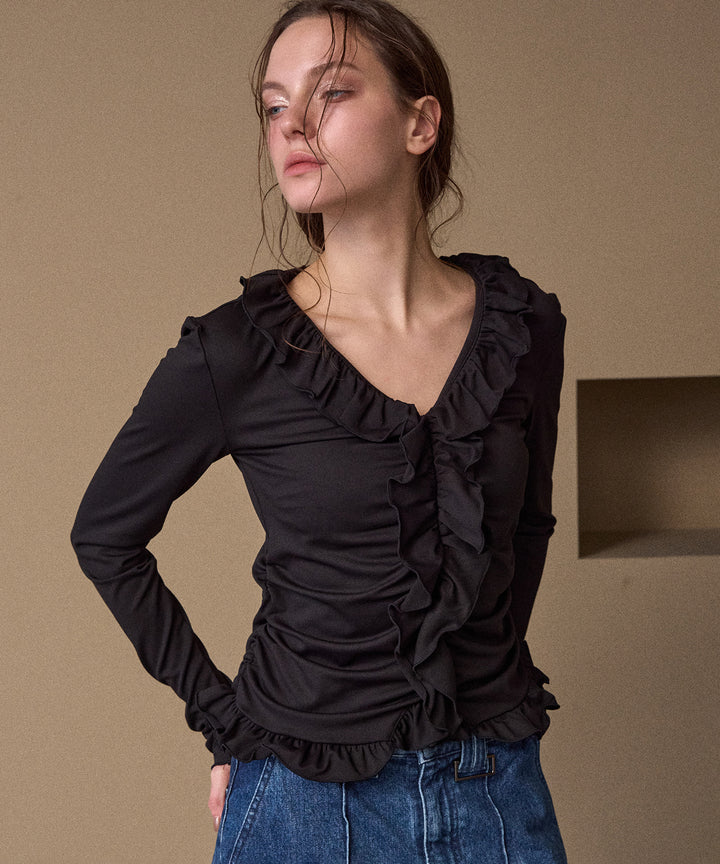 Gather Frill Mellow Tops