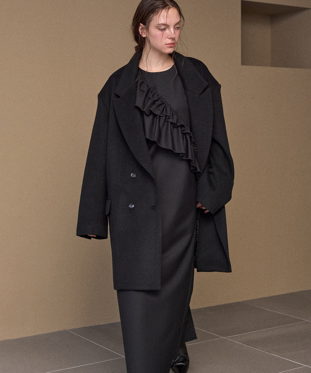 Siamese Nuance Over Wool Coat